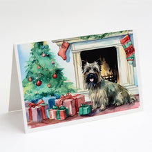Load image into Gallery viewer, Cairn Terrier Christmas Greeting Cards -  Blank Note Cards – 8-Pack of Artist-Designed Cards with Envelopes