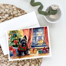 Load image into Gallery viewer, Cairn Terrier Christmas Greeting Cards -  Blank Note Cards – 8-Pack of Artist-Designed Cards with Envelopes