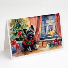 Load image into Gallery viewer, Cairn Terrier Christmas Greeting Cards -  Blank Note Cards – 8-Pack of Artist-Designed Cards with Envelopes