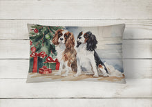 Load image into Gallery viewer, Cavalier Spaniel Christmas Fabric Decorative Pillow
