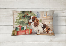 Load image into Gallery viewer, Cavalier Spaniel Christmas Fabric Decorative Pillow