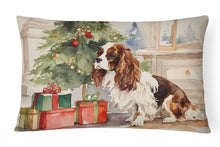 Load image into Gallery viewer, Cavalier Spaniel Christmas Fabric Decorative Pillow