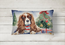 Load image into Gallery viewer, Cavalier Spaniel Christmas Fabric Decorative Pillow