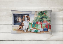 Load image into Gallery viewer, Cavalier Spaniel Christmas Fabric Decorative Pillow