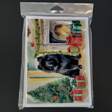 Load image into Gallery viewer, Black Chow Chow Christmas Greeting Cards -  Blank Note Cards – 8-Pack of Artist-Designed Cards with Envelopes