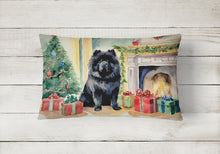 Load image into Gallery viewer, Black Chow Chow Christmas Fabric Decorative Pillow