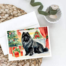 Load image into Gallery viewer, Black Chow Chow Christmas Greeting Cards -  Blank Note Cards – 8-Pack of Artist-Designed Cards with Envelopes