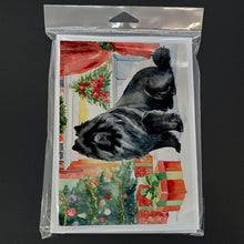 Load image into Gallery viewer, Black Chow Chow Christmas Greeting Cards -  Blank Note Cards – 8-Pack of Artist-Designed Cards with Envelopes