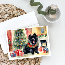 Load image into Gallery viewer, Black Chow Chow Christmas Greeting Cards -  Blank Note Cards – 8-Pack of Artist-Designed Cards with Envelopes