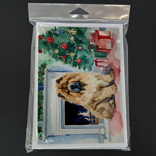 Load image into Gallery viewer, Chow Chow Christmas Greeting Cards -  Blank Note Cards – 8-Pack of Artist-Designed Cards with Envelopes