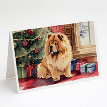 Load image into Gallery viewer, Chow Chow Christmas Greeting Cards -  Blank Note Cards – 8-Pack of Artist-Designed Cards with Envelopes