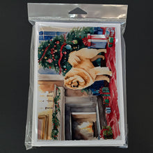 Load image into Gallery viewer, Chow Chow Christmas Greeting Cards -  Blank Note Cards – 8-Pack of Artist-Designed Cards with Envelopes