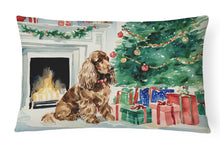 Load image into Gallery viewer, Cocker Spaniel Christmas Fabric Decorative Pillow