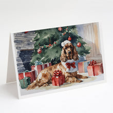 Load image into Gallery viewer, Cocker Spaniel Christmas Greeting Cards -  Blank Note Cards – 8-Pack of Artist-Designed Cards with Envelopes