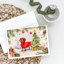 Load image into Gallery viewer, Dachshund Christmas Greeting Cards -  Blank Note Cards – 8-Pack of Artist-Designed Cards with Envelopes