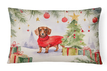 Load image into Gallery viewer, Dachshund Christmas Fabric Decorative Pillow