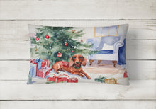 Load image into Gallery viewer, Dachshund Christmas Fabric Decorative Pillow