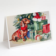 Load image into Gallery viewer, Dachshund Christmas Greeting Cards -  Blank Note Cards – 8-Pack of Artist-Designed Cards with Envelopes