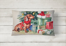 Load image into Gallery viewer, Dachshund Christmas Fabric Decorative Pillow