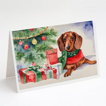 Load image into Gallery viewer, Dachshund Christmas Greeting Cards -  Blank Note Cards – 8-Pack of Artist-Designed Cards with Envelopes
