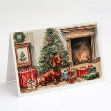 Load image into Gallery viewer, Dachshund Christmas Greeting Cards -  Blank Note Cards – 8-Pack of Artist-Designed Cards with Envelopes