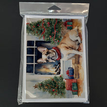 Load image into Gallery viewer, French Bulldog Christmas Greeting Cards -  Blank Note Cards – 8-Pack of Artist-Designed Cards with Envelopes