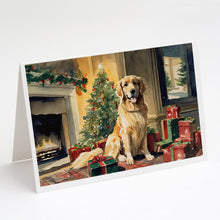 Load image into Gallery viewer, Golden Retriever Christmas Greeting Cards -  Blank Note Cards – 8-Pack of Artist-Designed Cards with Envelopes