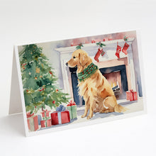 Load image into Gallery viewer, Golden Retriever Christmas Greeting Cards -  Blank Note Cards – 8-Pack of Artist-Designed Cards with Envelopes