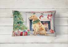Load image into Gallery viewer, Golden Retriever Christmas Fabric Decorative Pillow