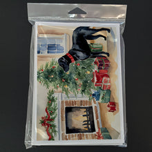 Load image into Gallery viewer, Black Labrador Christmas Greeting Cards -  Blank Note Cards – 8-Pack of Artist-Designed Cards with Envelopes