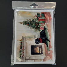 Load image into Gallery viewer, Black Labrador Christmas Greeting Cards -  Blank Note Cards – 8-Pack of Artist-Designed Cards with Envelopes