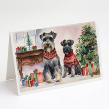 Load image into Gallery viewer, Schnauzer Christmas Greeting Cards -  Blank Note Cards – 8-Pack of Artist-Designed Cards with Envelopes
