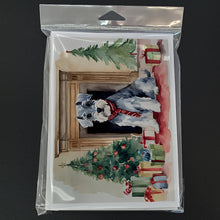Load image into Gallery viewer, Schnauzer Christmas Greeting Cards -  Blank Note Cards – 8-Pack of Artist-Designed Cards with Envelopes