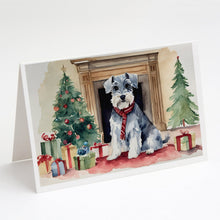 Load image into Gallery viewer, Schnauzer Christmas Greeting Cards -  Blank Note Cards – 8-Pack of Artist-Designed Cards with Envelopes