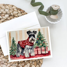 Load image into Gallery viewer, Schnauzer Christmas Greeting Cards -  Blank Note Cards – 8-Pack of Artist-Designed Cards with Envelopes