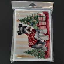 Load image into Gallery viewer, Schnauzer Christmas Greeting Cards -  Blank Note Cards – 8-Pack of Artist-Designed Cards with Envelopes