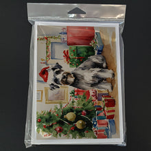 Load image into Gallery viewer, Schnauzer Christmas Greeting Cards -  Blank Note Cards – 8-Pack of Artist-Designed Cards with Envelopes