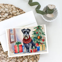 Load image into Gallery viewer, Schnauzer Christmas Greeting Cards -  Blank Note Cards – 8-Pack of Artist-Designed Cards with Envelopes