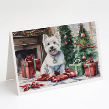 Load image into Gallery viewer, Westie Christmas Greeting Cards -  Blank Note Cards – 8-Pack of Artist-Designed Cards with Envelopes