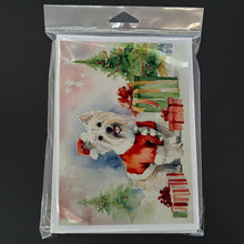 Load image into Gallery viewer, Westie Christmas Greeting Cards -  Blank Note Cards – 8-Pack of Artist-Designed Cards with Envelopes