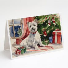 Load image into Gallery viewer, Westie Christmas Greeting Cards -  Blank Note Cards – 8-Pack of Artist-Designed Cards with Envelopes