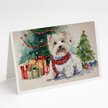 Load image into Gallery viewer, Westie Christmas Greeting Cards -  Blank Note Cards – 8-Pack of Artist-Designed Cards with Envelopes