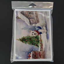 Load image into Gallery viewer, Westie Christmas Greeting Cards -  Blank Note Cards – 8-Pack of Artist-Designed Cards with Envelopes