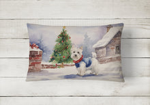 Load image into Gallery viewer, Westie Christmas Fabric Decorative Pillow