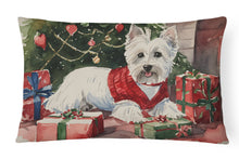 Load image into Gallery viewer, Westie Christmas Fabric Decorative Pillow
