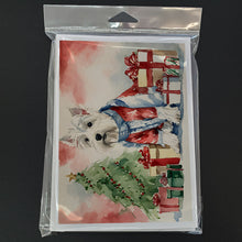 Load image into Gallery viewer, Westie Christmas Greeting Cards -  Blank Note Cards – 8-Pack of Artist-Designed Cards with Envelopes