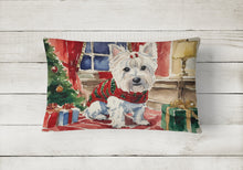 Load image into Gallery viewer, Westie Christmas Fabric Decorative Pillow