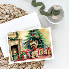 Load image into Gallery viewer, Yorkie Christmas Greeting Cards -  Blank Note Cards – 8-Pack of Artist-Designed Cards with Envelopes