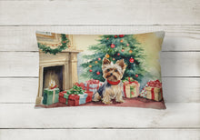Load image into Gallery viewer, Yorkie Christmas Fabric Decorative Pillow