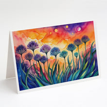 Load image into Gallery viewer, Agapanthus in Color Greeting Cards -  Blank Note Cards – 8-Pack of Artist-Designed Cards with Envelopes